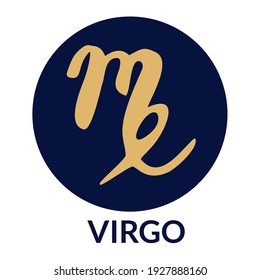 Virgo zodiac sign is isolated. Astrology. The science of the stars.