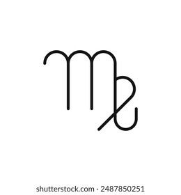 Virgo zodiac sign logo sign vector outline