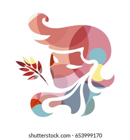 Virgo zodiac Sign, vector illustration