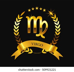 Virgo zodiac sign.Zodiac icon.Vector illustration.