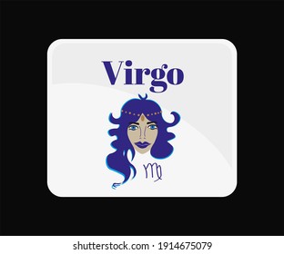 Virgo Zodiac star sign in vector, 
Maiden sign, Astrological sign, Earth