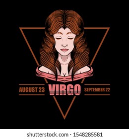 Virgo zodiac vector ilustration for your company or brand