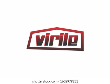 virile text typhography vector design template