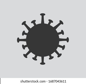  Virion des Corona-Virus. Vektorillustration.Coronavirus Bacteria Cell Icon, 2019-nCoV Novel Coronavirus Bacteria. Keine Infektion und Stopp von Coronavirus Konzepten. Gefährliche Coronavirus-Zelle in China. Corona-Virus-Symbol