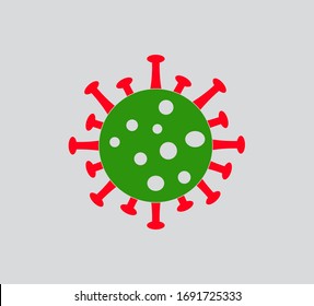 virion of Corona-virus. Vector. Coronavirus Bacteria Cell Icon, 2019-nCoV Novel Coronavirus Bacteria. No Infection and Stop Coronavirus Concepts. Dangerous Coronavirus Cell in China. Corona virus icon