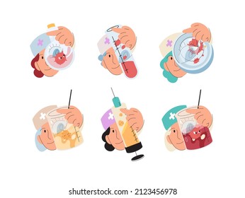 Virologist fights against viruses in lab, holding pathogen sample in tube. Scientist conducting scientific research. Antivirus vaccine complete development. Pharmaceutical investigation in laboratory