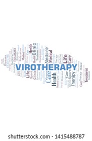Virotherapy word cloud. Wordcloud made with text only.