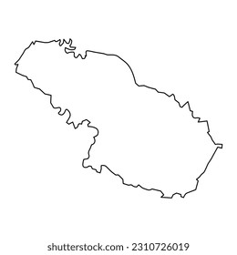 Virovitica Podravina сounty map, subdivisions of Croatia. Vector illustration.