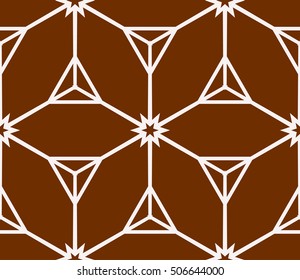 virtual 3d cube. seamless vector pattern. interior decoration, wallpaper, presentation, pattern fills, fashion design. chocolate color