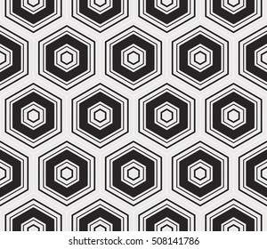 virtual 3d cube. seamless vector pattern. interior decoration, wallpaper, presentation, pattern fills, fashion design. black and white color