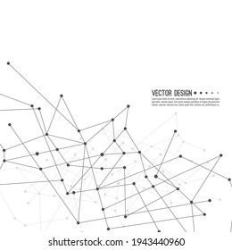 Fondo abstracto virtual con partícula, estructura molécula. compuestos genéticos y químicos. Ciencia y concepto de conexión. Red social. Líneas de plexo cibernetica cibernetica ilustración vectorial.
