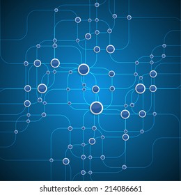 Virtual abstract background with particle,  molecule structure. 