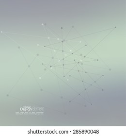 Virtual abstract background with particle, molecule structure. 