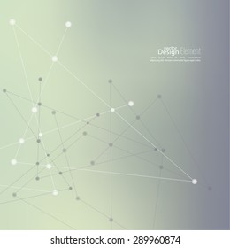 Virtual abstract background with particle, molecule structure. 