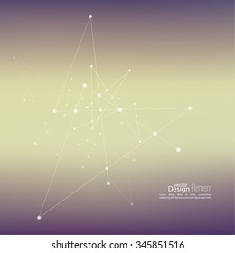 Virtual abstract background with particle, molecule structure. genetic and chemical compounds. 