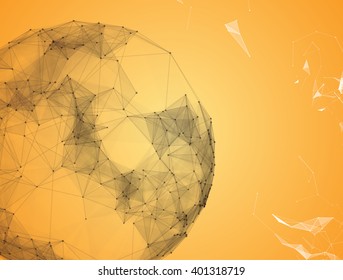 Virtual abstract background with particle, molecule structure. genetic and chemical compounds. creative vector. Space and constellations. Science and connection concept. Social network. 
