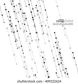 Virtual abstract background with particle, molecule structure. 