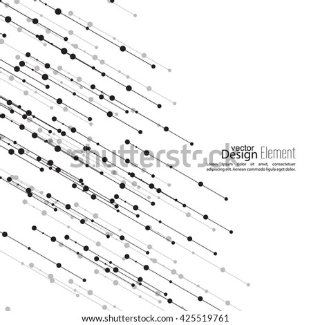 Virtual abstract background with particle, molecule structure. 