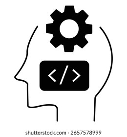 Design de ícone do vetor de criação do Virtual AI Agent