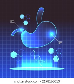 virtual anatomical stomach structure human body internal organ anatomy medicine vr vision headset innovation metaverse