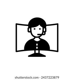 Virtual Assistance icon in vector. Logotype
