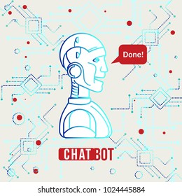 Virtual Assistance mobile applications. Chatting software, application chatbot.