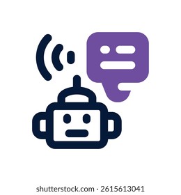 virtual assistant dual tone icon. Sleek and modern vector icon for websites, mobile apps, marketing materials, and corporate design. Fully scalable and ready to use.