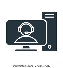 Virtual Assistant Glyph Icon Collection