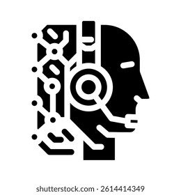 virtual assistant hybrid work glyph icon vector. virtual assistant hybrid work sign. isolated symbol illustration