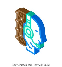 virtual assistant hybrid work isometric icon vector. virtual assistant hybrid work sign. isolated symbol illustration
