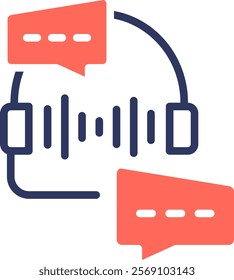 Virtual Assistant Icon Glyph Color Vector Illustration