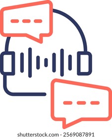 Virtual Assistant Icon Line Color Vector Illustration