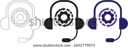 Virtual Assistant icon. Monochrome simple Time Management icon for templates, web design and infographics