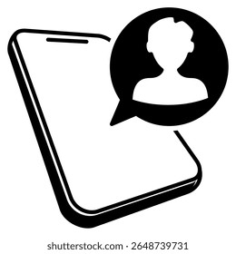 Ícone do Assistente virtual representado pelo Assistente virtual no estilo Black Filled do smartphone.