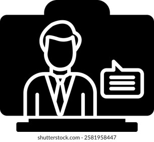 Virtual Assistant Icon Symbol Art Sign