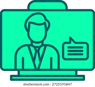 Símbolo Artístico de Ícone de Assistente Virtual