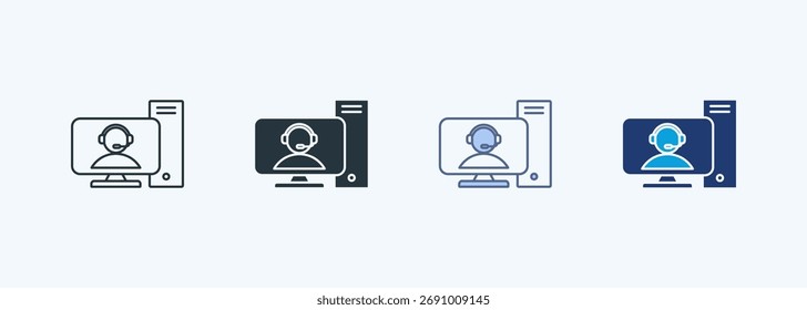 Ícone de Vários Estilos do Assistente Virtual