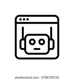 Ícone De Estrutura De Tópicos Do Assistente Virtual. Ícone do Assistente virtual