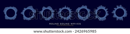 Virtual Assistant Voice Recognition Radial Wave Sound Lines. Circular Sound Equalizer Technology Background. AI Artificial Intelligence Deepfake Voice Generation Icon. Digital Audio Circles. Vector.