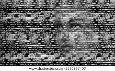 Virtual assistant voice recognition service technology business concept. AI artificial intelligence robot help work support. Chatbot futuristic binary code computer program vector illustration