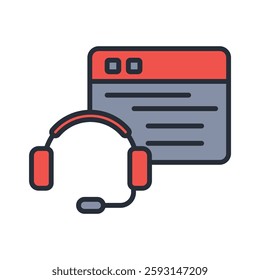 virtual assistants icon. vector.Editable stroke.linear style sign for use web design,logo.Symbol illustration.