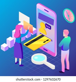 Virtual, augment reality concept. Futuristic vector illustration for banners, advertising. Cyberspace technology abstract background