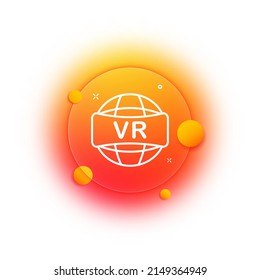 Virtual and augmented reality icons for web design, mobile apps, user interface design and printing. 3D visualization technologyGradient blur button with glassmorphism. Clear glass design.