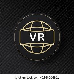 Virtual and augmented reality icons for web design, mobile apps, user interface design and printing. 3D visualization technology