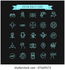 Virtual and augmented reality icons for your design