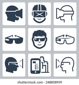 Virtual And Augmented Reality Vector Icon Set