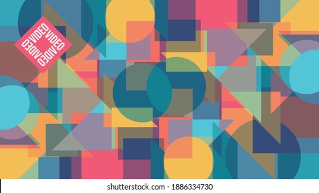 Virtual background for video conferencing. Blocks of different sizes. Geometric figures. Template for courses or webinars.