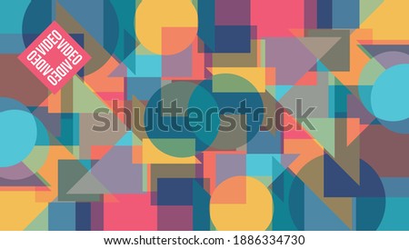 Virtual background for video conferencing. Blocks of different sizes. Geometric figures. Template for courses or webinars.
