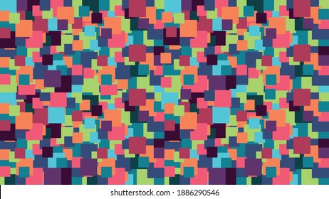 Virtual background for video conferencing. Color block pattern. Blocks of different sizes. Template for courses or webinars.