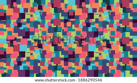 Virtual background for video conferencing. Color block pattern. Blocks of different sizes. Template for courses or webinars.